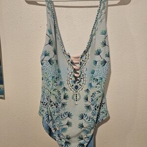 Lilly Pulitzer Blue Patterned One-Piece Swimsuit